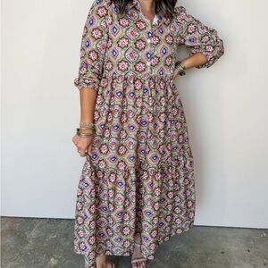 Sunday Multicolor Long Sleeve Dress